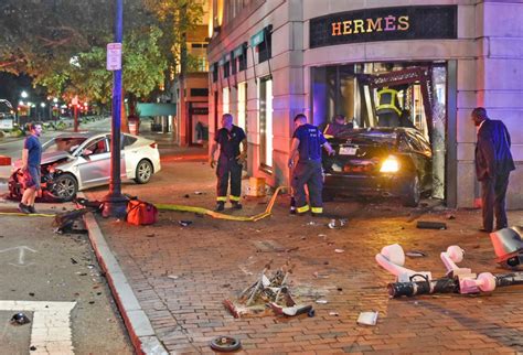 boston hermes|Hermes store Boston car crash.